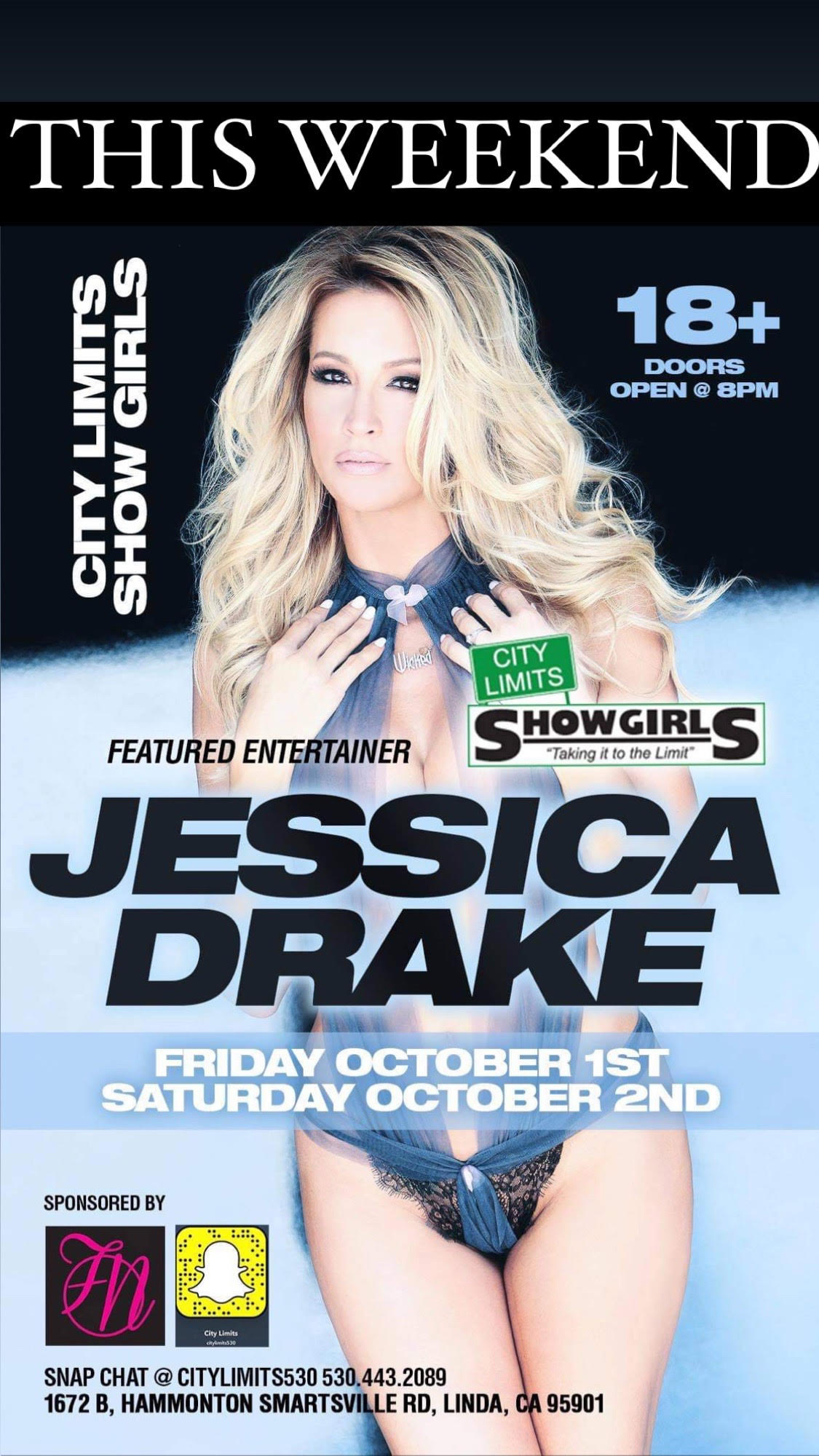 THIS WEEKEND: WICKED SENSUAL CARE’s JESSICA DRAKE Headlines First California Club Appearances in Over 2 Years