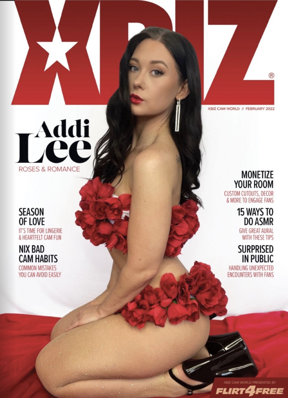 Addi Lee Scores Cover, Feature & Title of Cam Star of the Month for XBIZ Cam World