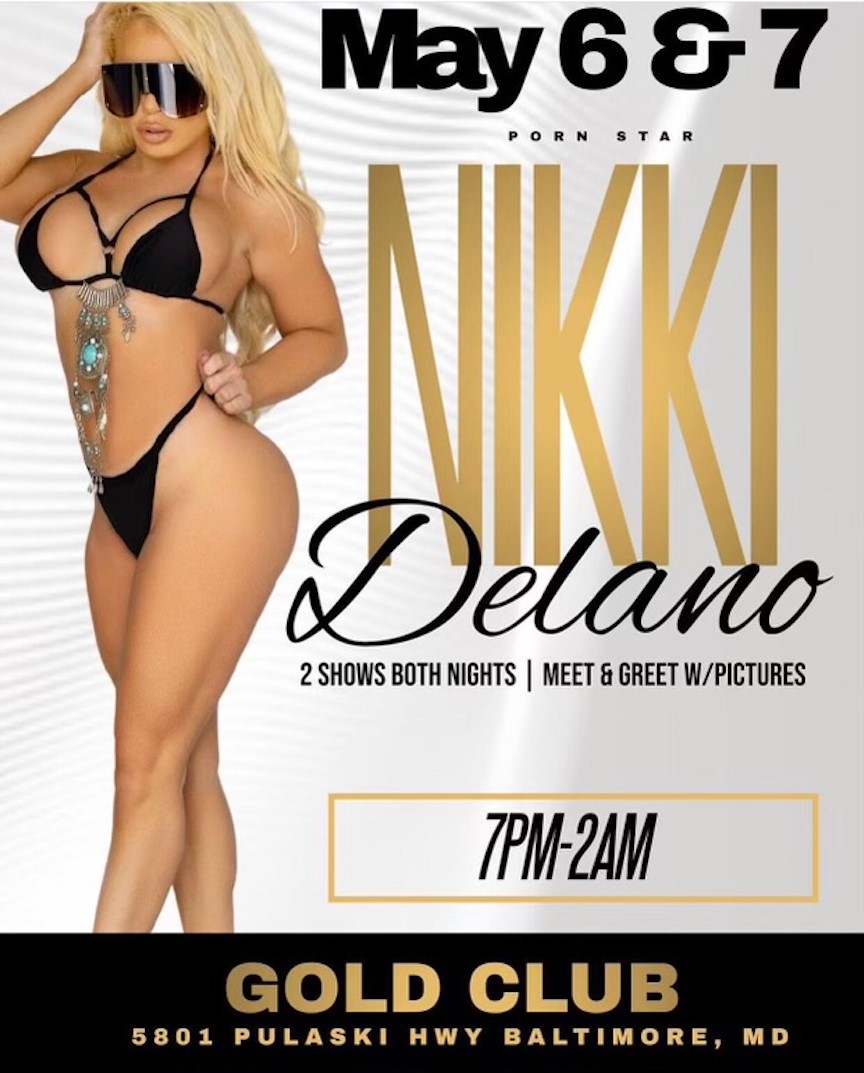 Nikki Delano Celebrates Cinco de Mayo Weekend with Feature at Baltimore, Maryland’s Gold Club