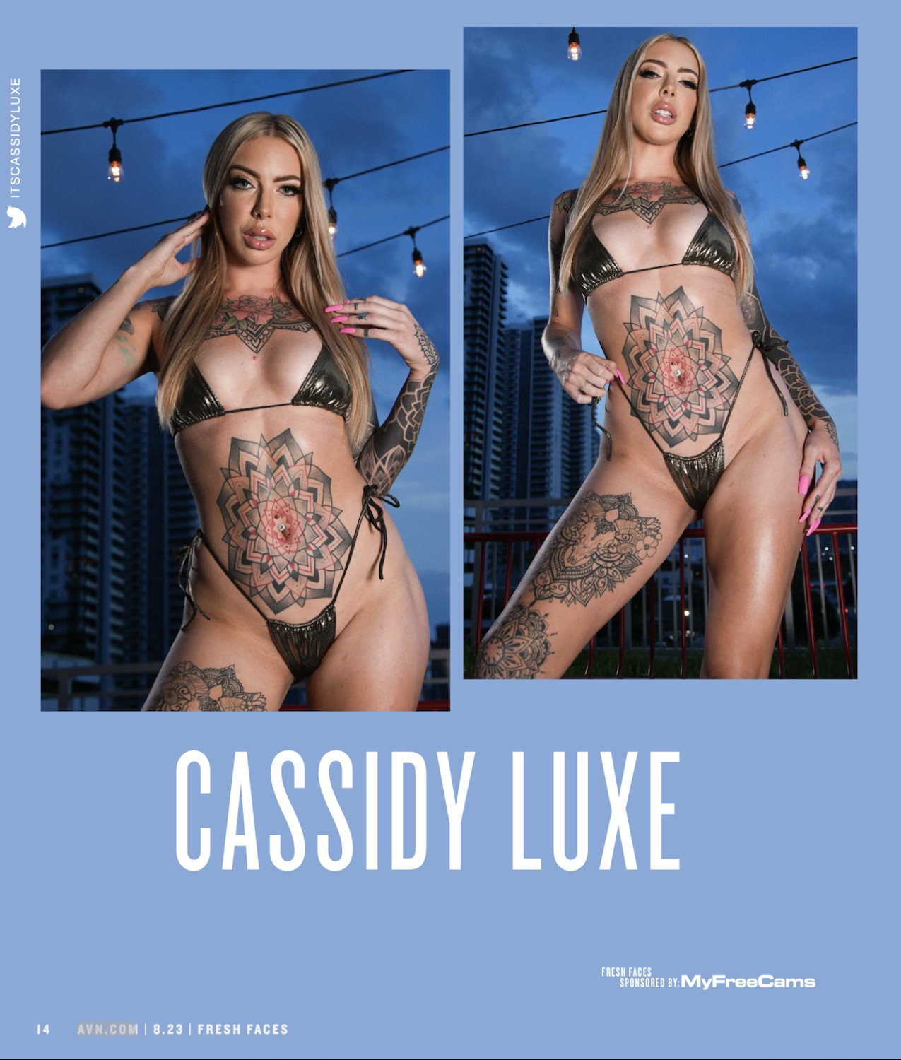 Cassidy Luxe Featured in AVN Magazine’s Fresh Faces