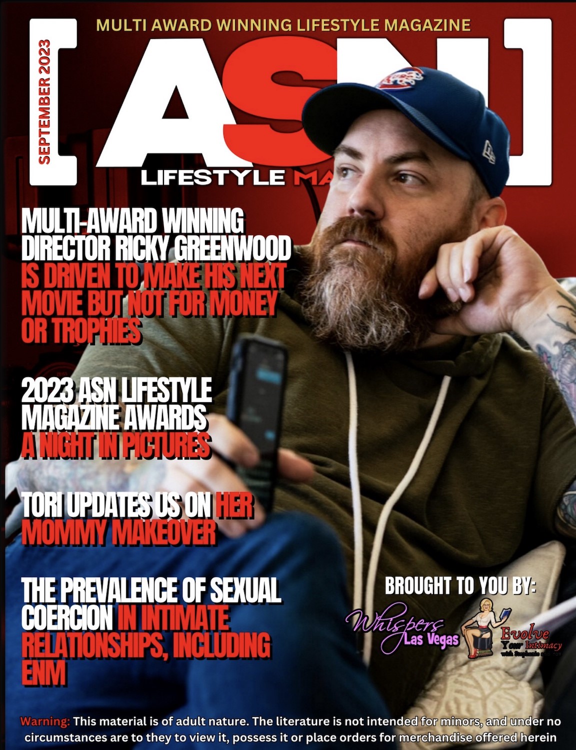 Ricky Greenwood Starts September with Bang with ASN Lifestyle Mag Cover & Feature