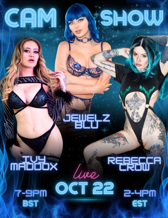 Ivy Maddox, Jewelz Blu, and Rebecca Crow Unite for an Exclusive OnlyFans Live Show