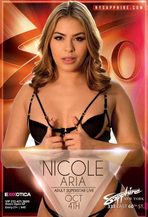 Nicole Aria to Headline Sapphire 60 on October 4th, 2024!