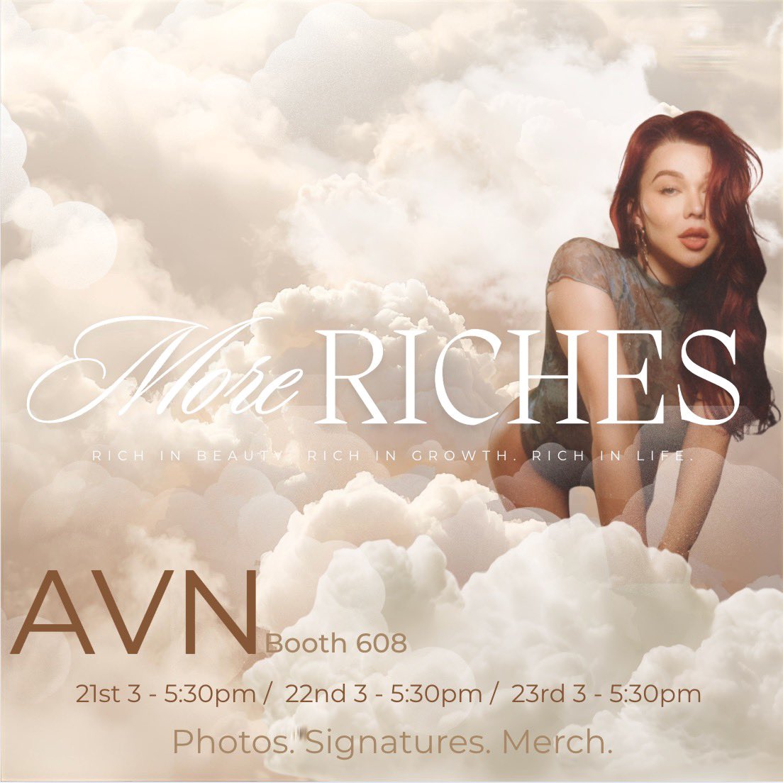 Emma Rose to Appear at AEE/AVN More Riches Booth This Week Wednesday, January 21 through Friday, January 23