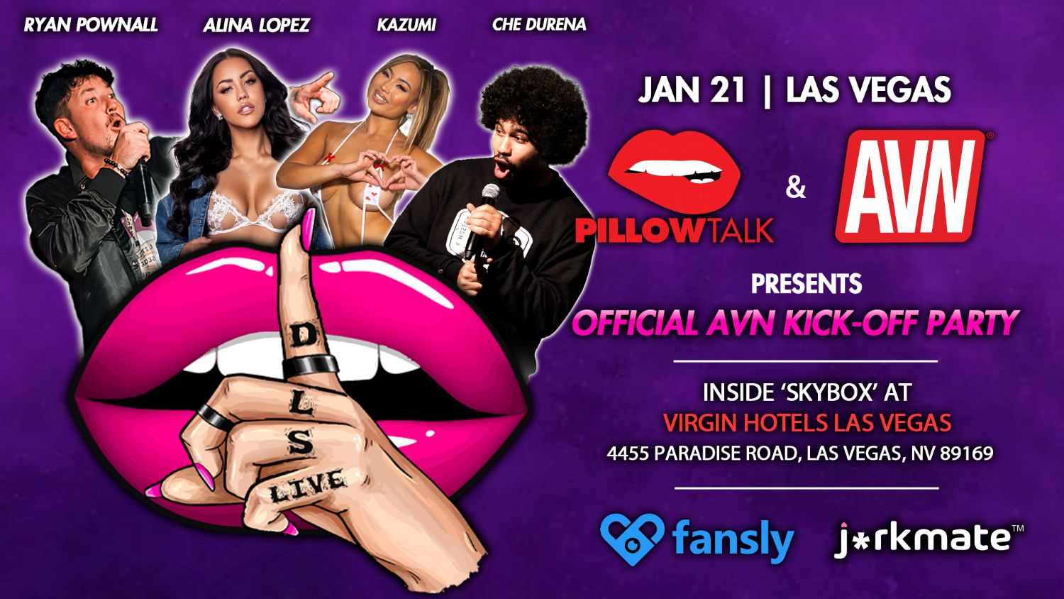 Pillow Talk Returns as Official AVN Kick-Off Party with Dirty Little Secret Live!