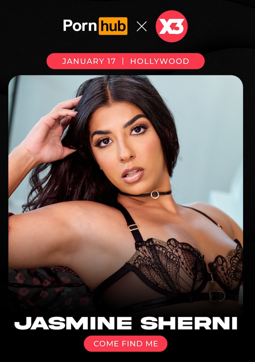 Jasmine Sherni Signing for Pornhub at X3