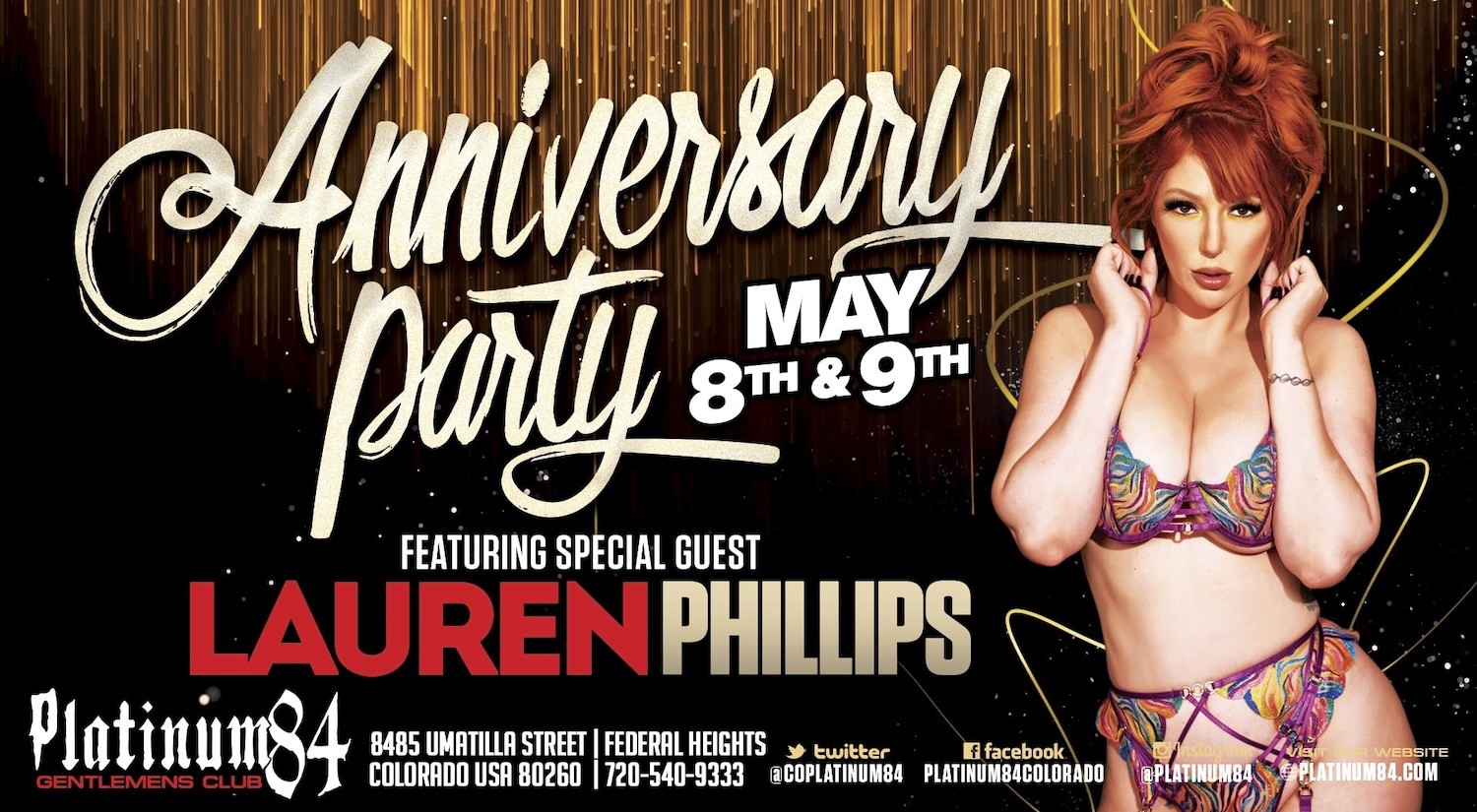 Lauren Phillips Returns to Denver’s Platinum 84 This Weekend