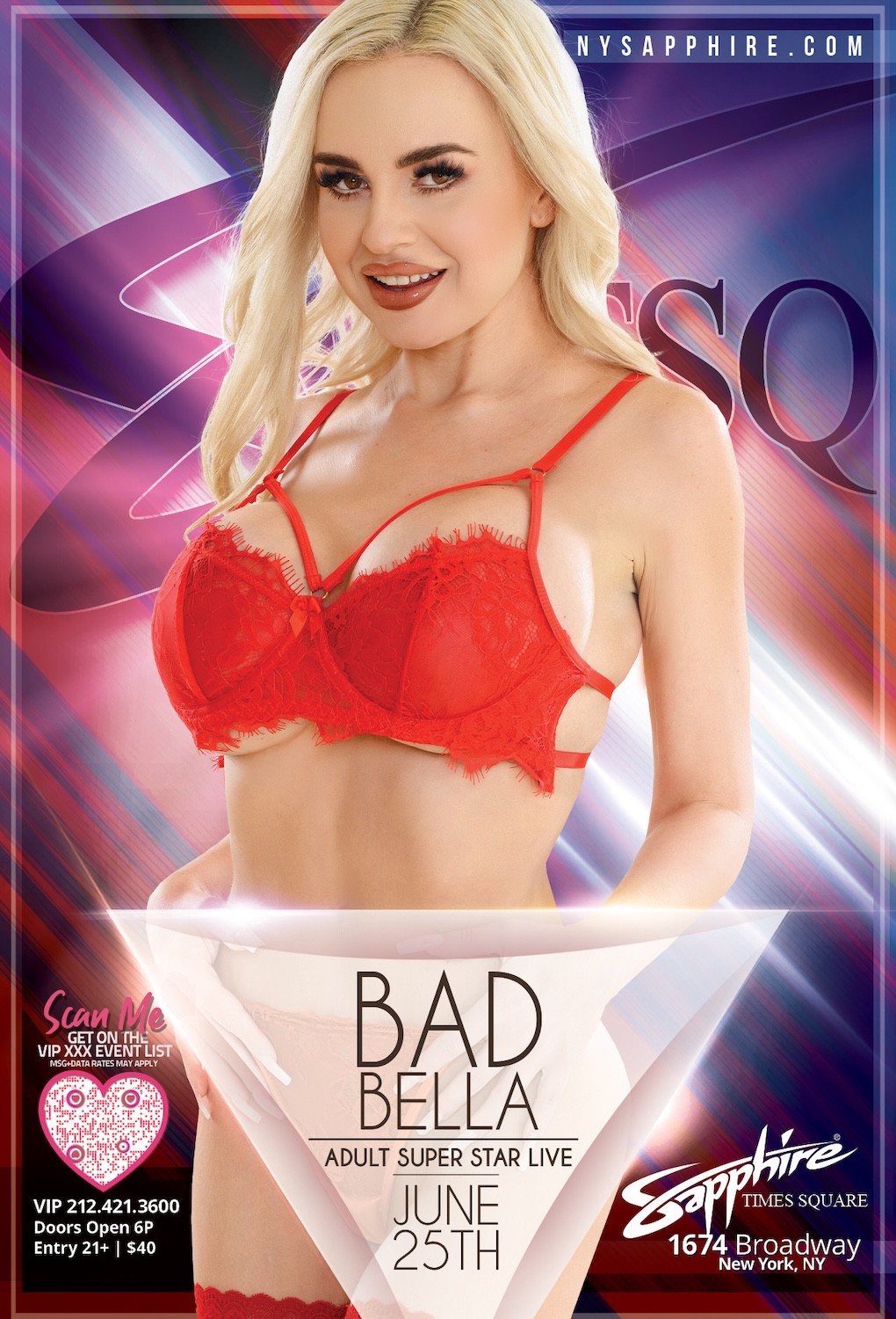 Bad Bella Takes Over NYC TONIGHT at Sapphire Times Square