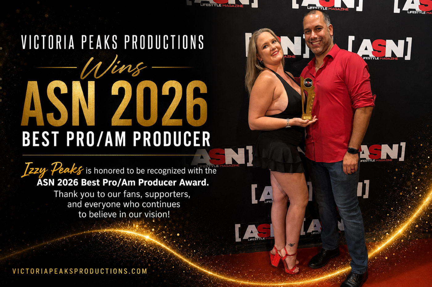 Victoria Peaks Productions’ Izzy Peaks Wins ASN Award for ‘Best Pro/Am Producer’
