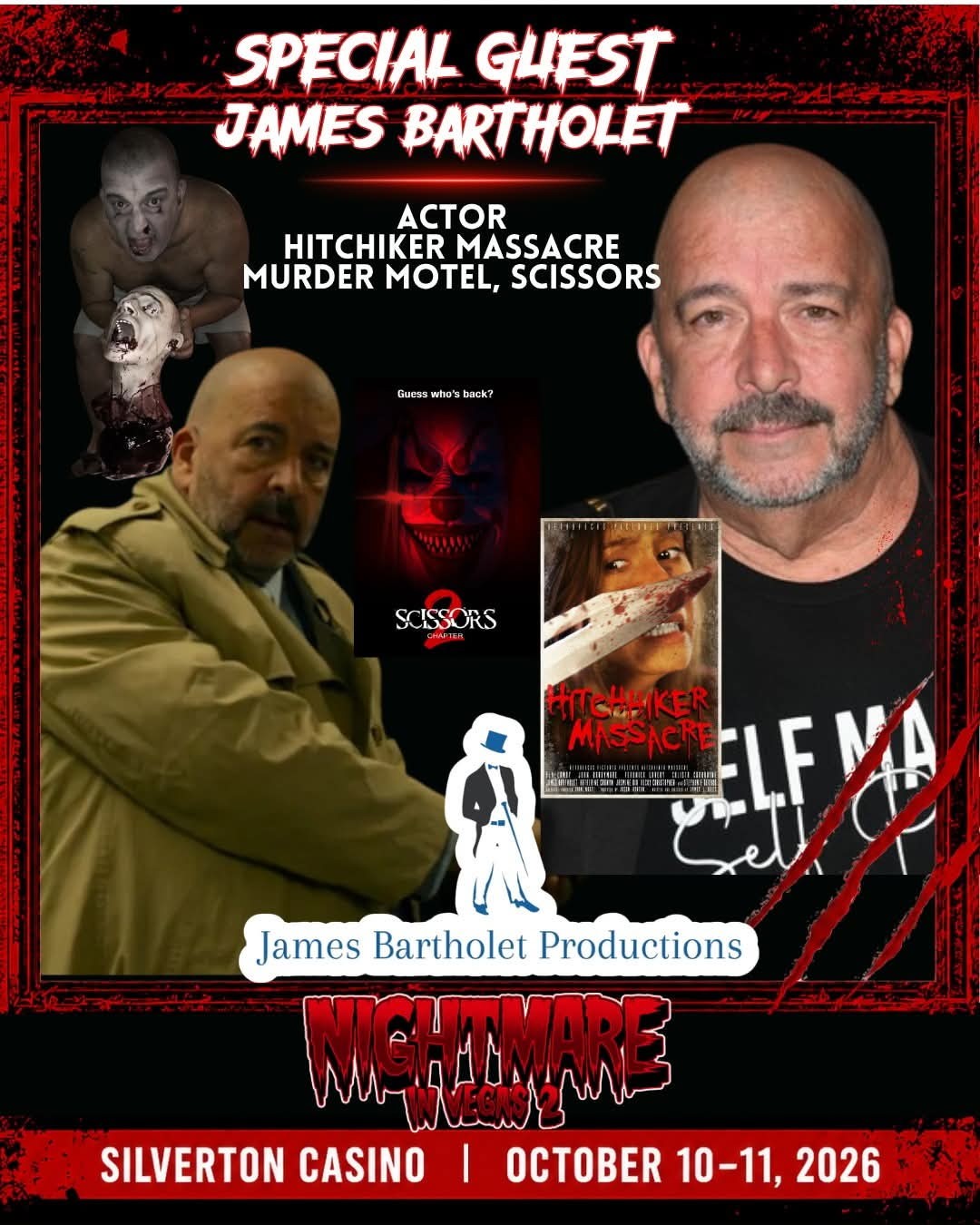 Priya Rai and Blake Blossom to Join James Bartholet at Horror Convention Nightmare in Vegas 2 this Weekend